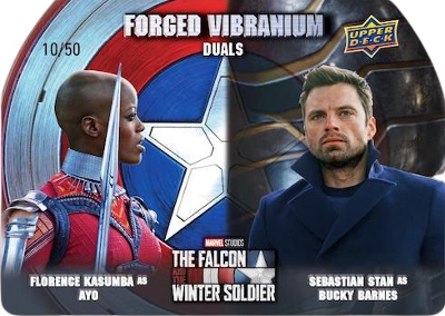 Forged Vibranium Duals Metal Die-Cut Florence Kasumba as Ayo Sebastian Stan as Bucky Barnes MOCK UP
