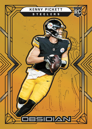 Base Rookies Electric Etch Gold Flood Kenny Pickett MOCK UP