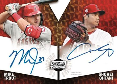 Co-Signers SuperFractor Auto Dual Shohei Ohtani, Mike Trout MOCK UP