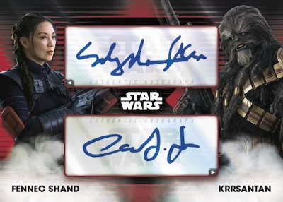 Dual Auto Carey Jones as Krrsantan, Ming-Na Wen as Fennec Shand Dual Auto Carey Jones as Krrsantan, Ming-Na Wen as Fennec Shand