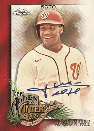 Full Size A&G Chrome Auto Red Refractor Juan Soto MOCK UP