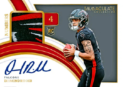 Immaculate Numbers Rookie Patch Auto Desmond Ridder MOCK UP
