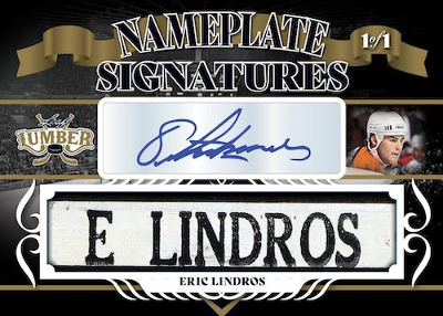 Nameplate Signatures Gold Eric Lindros MOCK UP