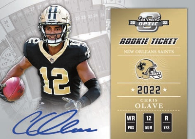 2002 Contenders Throwback Rookie Ticket Auto Chris Olave MOCK UP