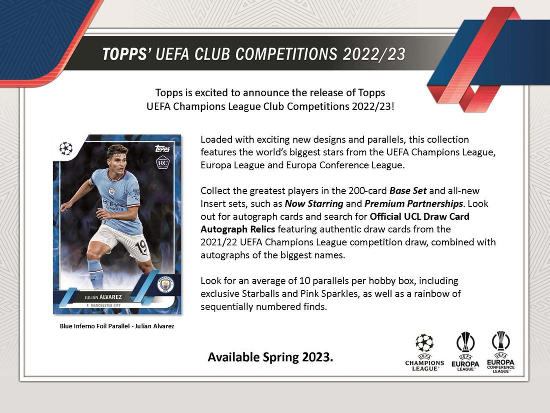 2022-23 Topps UEFA Club Competitions - Soccer Card Checklist