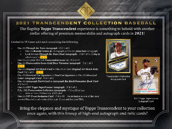 2022 Topps Transcendent Collection Baseball