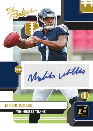 Clearly The Rookies Auto Malik Willis MOCK UP