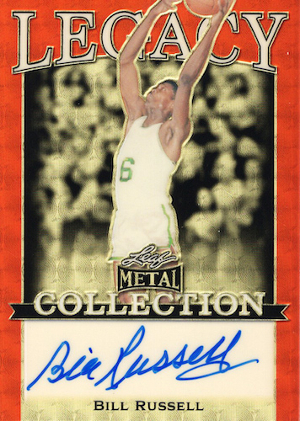 Legacy Collection Base Auto Gold Circles Bill Russell MOCK UP