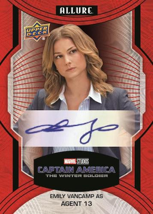 Base Red Rainbow High Series Auto Emily VanCamp as Agent 13 MOCK UP