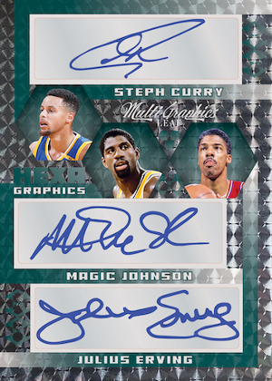 HexaGraphics Auto Green Wave Front Steph Curry, Magic Johnson, Julius Irving MOCK UP