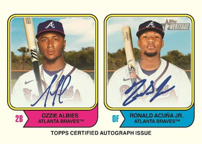 Real One Dual Auto Ronald Acuna, Ozzie Albies MOCK UP