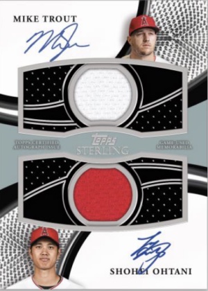Sterling Sets Dual Auto Relics Shohei Ohtani, Mike Trout MOCK UP