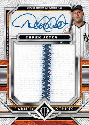 Earned Stripes Auto Relic Derek Jeter MOCK UP Earned Stripes Auto Relic Derek Jeter MOCK UP