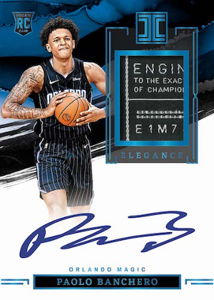 Elegance Rookie Jersey Auto Platinum Tag Paolo Banchero MOCK UP
