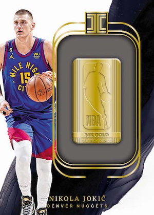 Gold NBA Logo Nikola Jokic MOCK UP