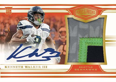 Plates Patches Rookie Jersey Auto Kenneth Walker MOCK UP