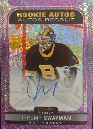 Rookie Auto Purple Pixels Jeremy Swayman