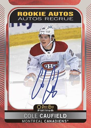 Rookie Autos Cole Caufield MOCK UP