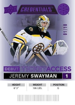 Base Debut Ticket Access Purple Jeremy Swayman MOCK UP Base Debut Ticket Access Purple Jeremy Swayman MOCK UP