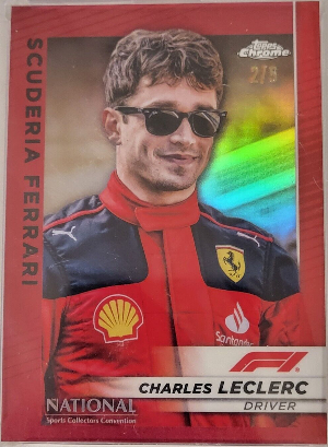 Base Topps Chrome Red Charles Leclerc Base Topps Chrome Red Charles Leclerc