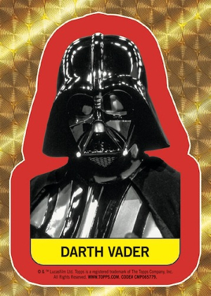 Chrome Sticker Reprints SuperFractor Darth Vader MOCK UP