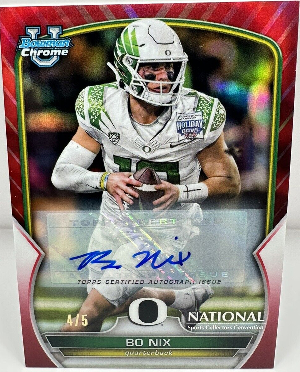 College Football Autograph Red Refractor Bo Nix College Football Autograph Red Refractor Bo Nix