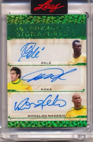 Signature 3 Emerald Spectrum Holofoil Pele, Kaka, Ronaldo Nazario