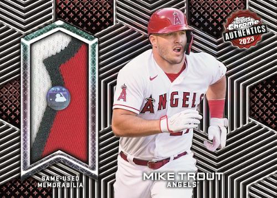 Topps Chrome Authentics Patch MLB Authenticated Mike Trout MOCK UP