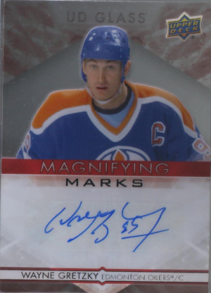 UD Glass Magnifying Marks Auto Red Wayne Gretzky