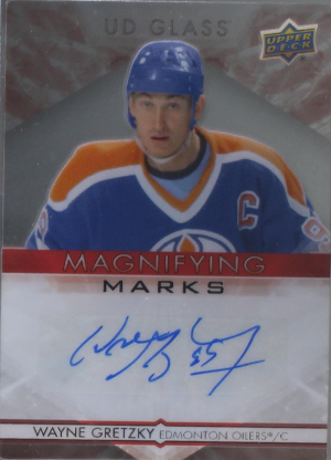 UD Glass Magnifying Marks Auto Red Wayne Gretzky UD Glass Magnifying Marks Auto Red Wayne Gretzky