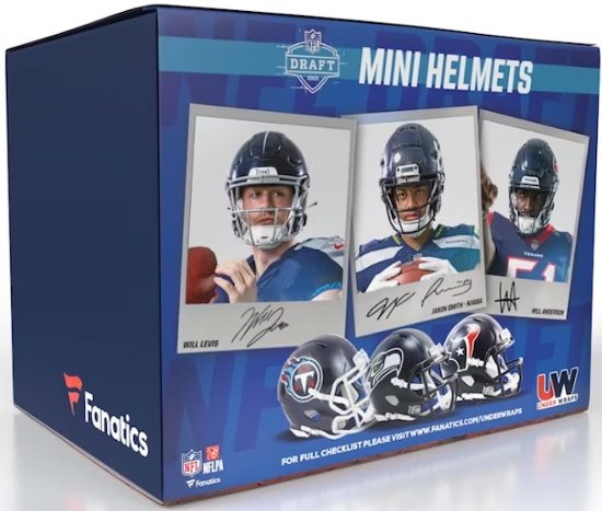 2023 Fanatics Under Wraps NFL Draft Mini Helmets Football