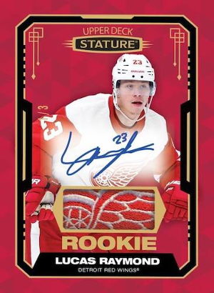 Base Rookie Design Variant Red Patch Auto Lucas Raymond MOCK UP