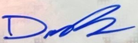 Davis Schneider's Autograph Example