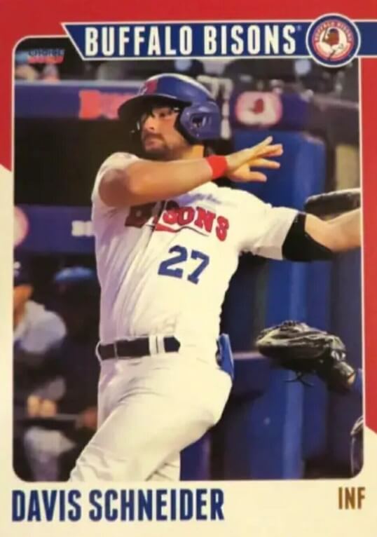 Davis Schneider Card with the Buffalo Bisons