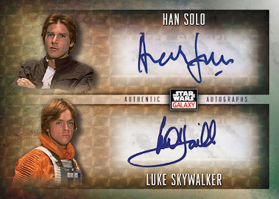 Dual Auto Mark Hamill as Luke Skywalker, Harrison Ford as Han Solo MOCK UP