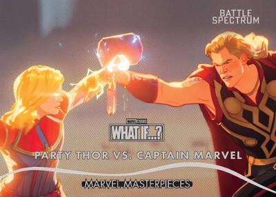 Marvel Masterpieces Battle Spectrum Party Thor vs Captain Marvel MOCK UP