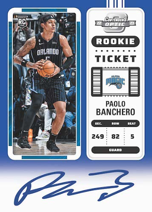 Base Rookie Ticket Auto Blue Paolo Banchero MOCK UP