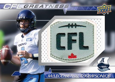 CFL Greatness Game CFL Logo Patch McLeod Bethel Thompson MOCK UP