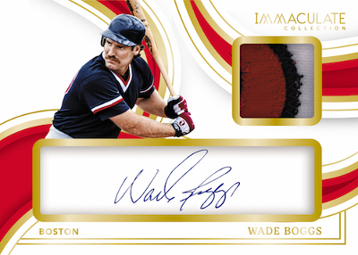 Clearly Immaculate Material Signatures Wade Boggs MOCK UP