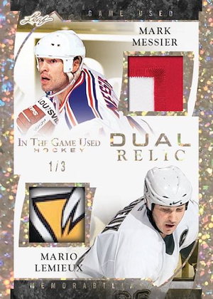 Game-Used Dual Relic Mark Messier Mario Lemieux MOCK UP