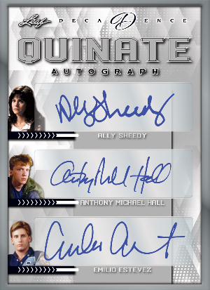Quintate Auto Siver Front Anthony Michael Hall, Molly Ringwald, Emilio Estevez, Ally Sheedy, Judd Nelson MOCK UP