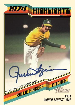 1974 Highlights Auto Rollie Fingers MOCK UP