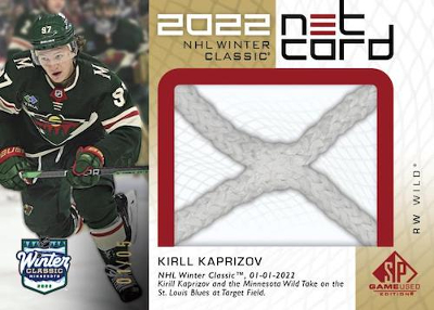 2022 NHL Winter Classic Net Cord Kirill Kaprizov MOCK UP