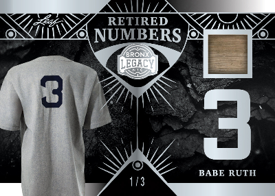Retired Numbers Relics Babe Ruth MOCK UP