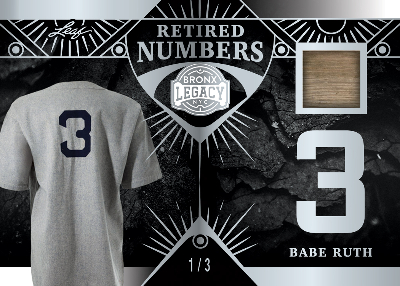 Retired Numbers Relics Babe Ruth MOCK UP Retired Numbers Relics Babe Ruth MOCK UP