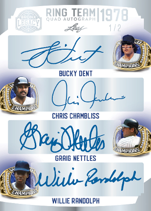 Ring Team 4 Auto Bucky Dent, Chris Chambliss, Graig Nettles, Willie Randolph MOCK UP Ring Team 4 Auto Bucky Dent, Chris Chambliss, Graig Nettles, Willie Randolph MOCK UP