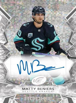 Base Rookie White Snowflake Auto Matty Beniers MOCK UP