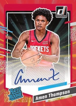 Rated Rookie Signatures Holo Red Laser Amen Thompson MOCK UP