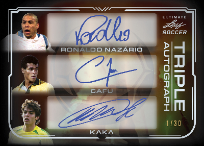 Triple Auto Ronaldo Nazario, Cafu, Kaka MOCK UP