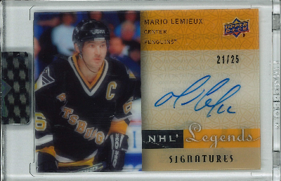 2021-22 2001-02 Upper Deck NHL Legends Auto Mario Lemieux